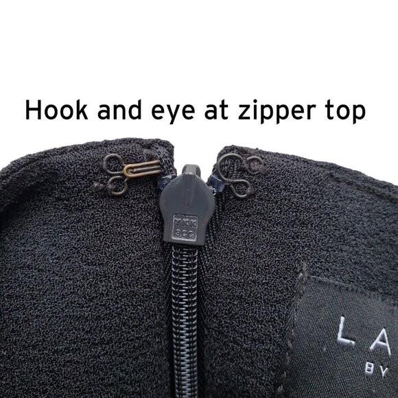 Laundry by Shelli Segal Flutter Sleeve Little Black Dress Whimsigoth Size 2 - Picture 8 of 16